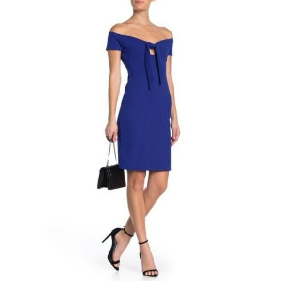 bebe Dresses & Skirts - BEBE | Cobalt Blue Off-Shoulder Dress